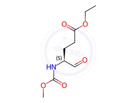 Chemical structure of (S)-4-[(Methoxycarbonyl)amino]-5-oxo-pentanoic Acid Ethyl Ester
