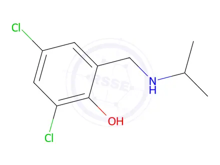 Chemical structure of 2,4-Dichloro-6-((isopropylamino)methyl)phenol