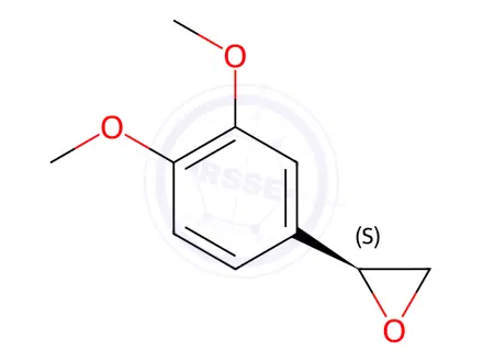 Chemical structure of Oxirane, 2-(3,4-dimethoxyphenyl)-, (2S)-