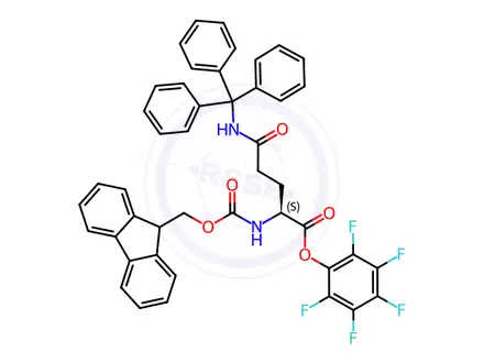 Chemical structure of Fmoc-Gln(Trt)-OPfp