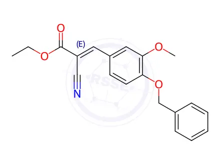 Chemical structure of Ethyl 3-(4-(benzyloxy)-3-methoxyphenyl)-2-cyanoacrylate