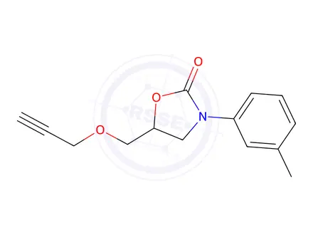 Chemical structure of 3-(3-Methylphenyl)-5-[(2-propynyloxy)methyl]-2-oxazolidinone