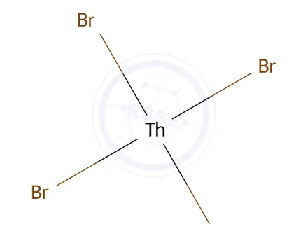 Chemical structure of thorium tetrabromide