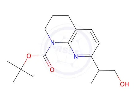 Chemical structure of tert-Butyl 7-(1-hydroxypropan-2-yl)-3,4-dihydro-1,8-naphthyridine-1(2H)-carboxylate