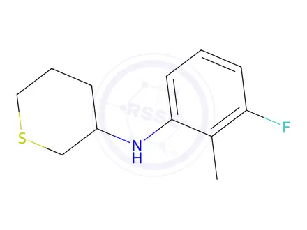 Chemical structure of n-(3-Fluoro-2-methylphenyl)tetrahydro-2h-thiopyran-3-amine
