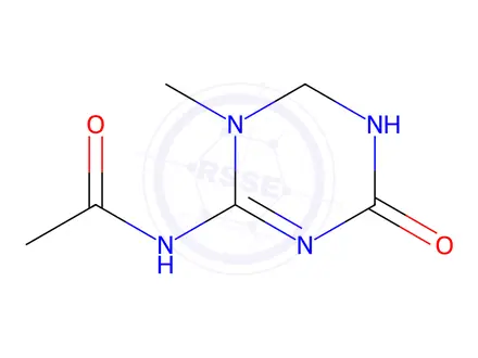 Chemical structure of N-(1-Methyl-4-oxo-1,4,5,6-tetrahydro-1,3,5-triazin-2-yl)acetamide