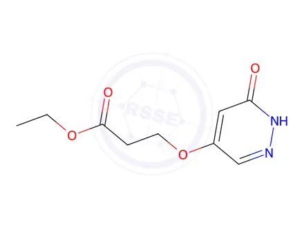 Chemical structure of Ethyl 3-((6-oxo-1,6-dihydropyridazin-4-yl)oxy)propanoate