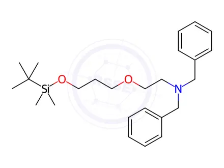 Chemical structure of N,N-Dibenzyl-2-(3-((tert-butyldimethylsilyl)oxy)propoxy)ethanamine