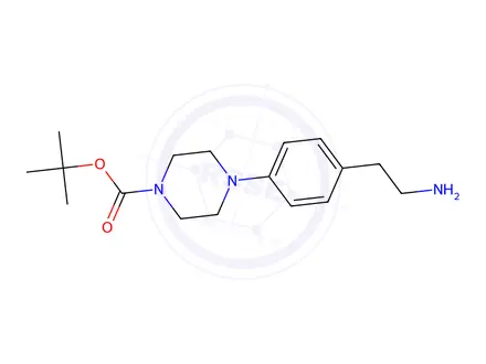 Chemical structure of tert-Butyl 4-(4-(2-aminoethyl)phenyl)piperazine-1-carboxylate