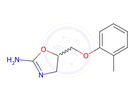 Chemical structure of 2-Oxazolamine, 4,5-dihydro-5-[(2-methylphenoxy)methyl]-