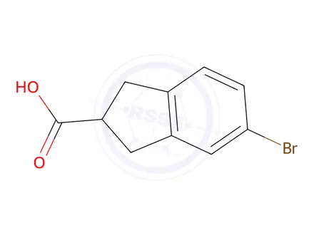 Chemical structure of 5-Bromo-2,3-dihydro-1h-indene-2-carboxylic acid