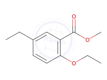 Chemical structure of Benzoic acid, 2-ethoxy-5-ethyl-, methyl ester
