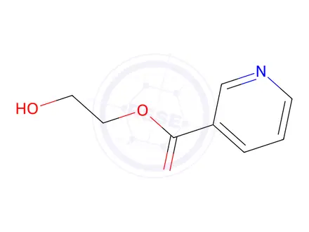 Chemical structure of 2-hydroxyethyl nicotinate