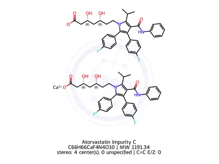Chemical structure of Atorvastatin Impurity C