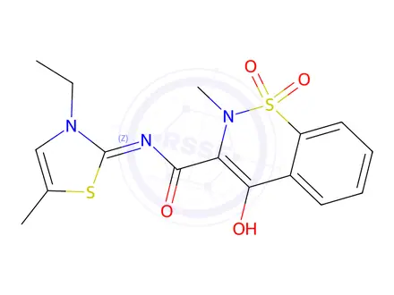 Chemical structure of N-[(2Z)-3-Ethyl-5-methylthiazol-2(3H)-ylidene]-4-hydroxy-2-methyl-2H-1,2-benzothiazine-3-carboxamide-1,1-dioxide