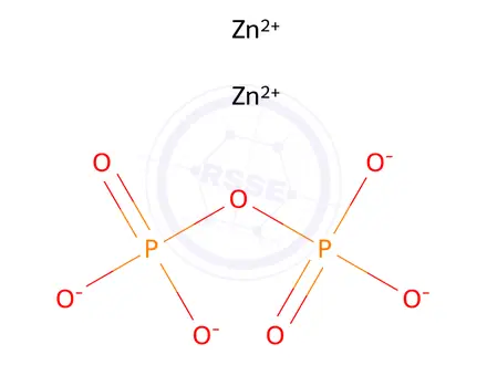 Chemical structure of Diphosphoric acid, zinc salt (1:2)