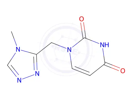 Chemical structure of 1-[(4-Methyl-4H-1,2,4-triazol-3-yl)methyl]-1,2,3,4-tetrahydropyrimidine-2,4-dione