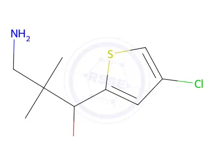 Chemical structure of 3-Amino-1-(4-chlorothiophen-2-yl)-2,2-dimethylpropan-1-ol