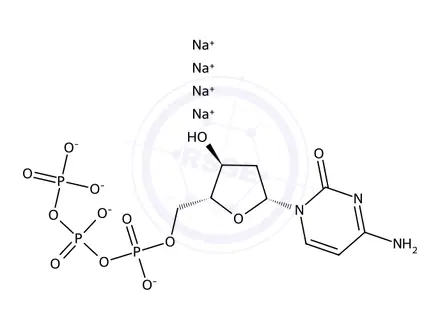 Chemical structure of Cytidine 5'-(tetrahydrogen triphosphate), 2'-deoxy-, tetrasodium salt