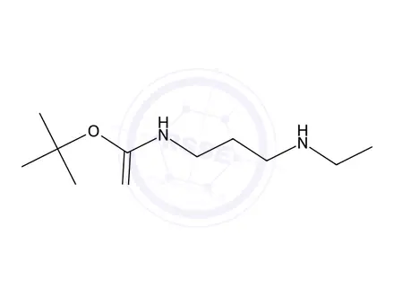 Chemical structure of Carbamic acid, [3-(propylamino)propyl]-, 1,1-dimethylethyl ester (9CI)
