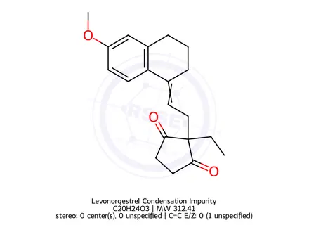 Chemical structure of Levonorgestrel Condensation Impurity