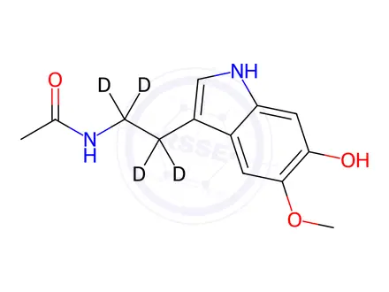 Chemical structure of 6-Hydroxymelatonin-[D4]