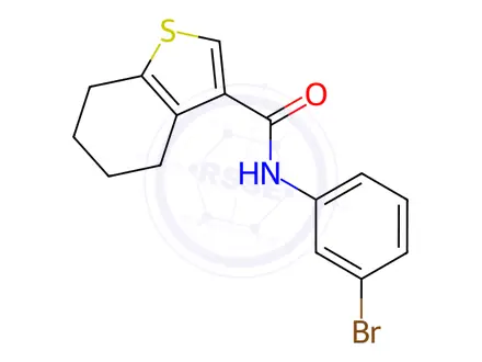 Chemical structure of N-(3-Bromophenyl)-4,5,6,7-tetrahydrobenzo[b]thiophene-3-carboxamide