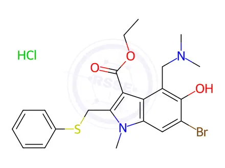 Chemical structure of Arbidol Hydrochloride