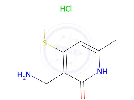 Chemical structure of 3-(Aminomethyl)-6-methyl-4-(methylthio)pyridin-2(1H)-one hydrochloride