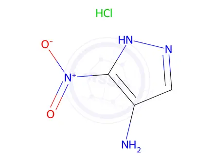 Chemical structure of 3-nitro-1H-pyrazol-4-amine hydrochloride