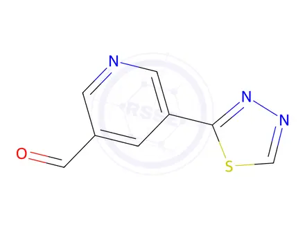 Chemical structure of 5-(1,3,4-Thiadiazol-2-yl)nicotinaldehyde