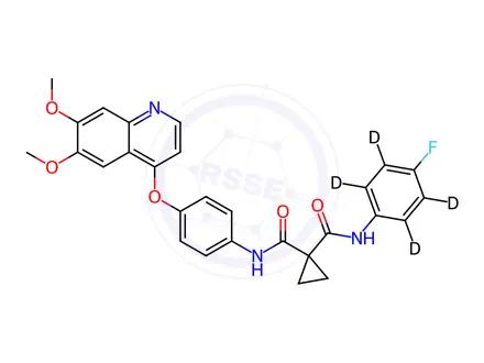 Chemical structure of Cabozantinib-d4 (Benzene Ring-d4)