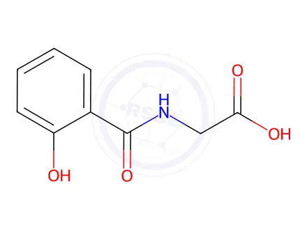 Chemical structure of 2-Hydroxy Hippuric Acid