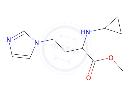 Chemical structure of Methyl 2-(cyclopropylamino)-4-(1h-imidazol-1-yl)butanoate