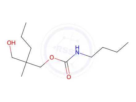 Chemical structure of 2-(Hydroxymethyl)-2-methylpentyl=butylcarbamate