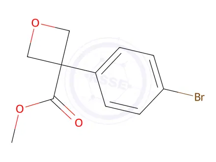 Chemical structure of Methyl 3-(4-bromophenyl)oxetane-3-carboxylate