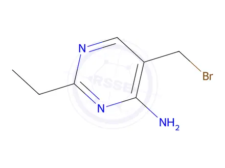 Chemical structure of 5-(Bromomethyl)-2-ethylpyrimidin-4-amine
