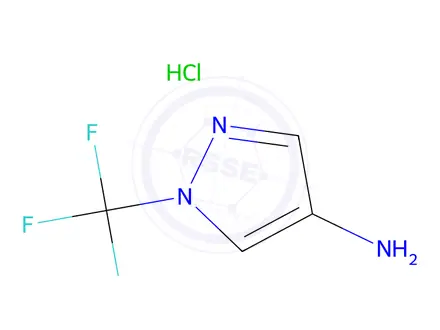 Chemical structure of 1-(trifluoromethyl)-1H-pyrazol-4-amine hydrochloride
