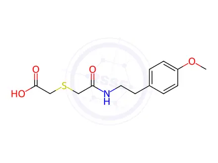 Chemical structure of {[2-(4-Methoxy-phenyl)-ethylcarbamoyl]-methylsulfanyl}-acetic acid