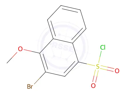 Chemical structure of 3-Bromo-4-methoxynaphthalene-1-sulfonyl chloride