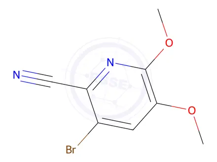 Chemical structure of 3-Bromo-5,6-dimethoxypicolinonitrile