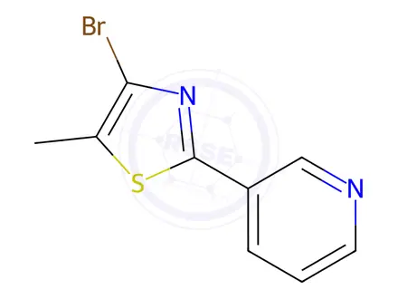 Chemical structure of 4-Bromo-5-methyl-2-(pyridin-3-yl)thiazole