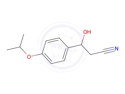 Chemical structure of 3-Hydroxy-3-(4-isopropoxyphenyl)propanenitrile