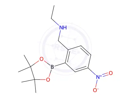 Chemical structure of N-(4-Nitro-2-(4,4,5,5-tetramethyl-1,3,2-dioxaborolan-2-yl)benzyl)ethanamine