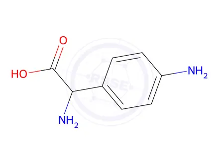Chemical structure of 2-Amino-2-(4-aminophenyl)acetic acid