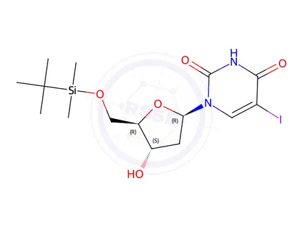Chemical structure of 5'-O-tert-Butyldimethylsilyl-2'-deoxy-5-iodouridine