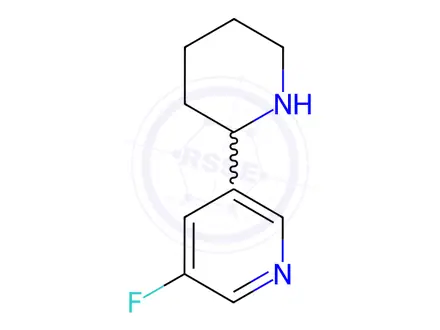 Chemical structure of 3-Fluoro-5-(piperidin-2-yl)pyridine
