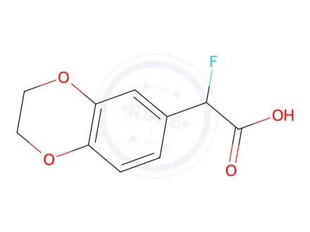 Chemical structure of 2-(2,3-Dihydrobenzo[b][1,4]dioxin-6-yl)-2-fluoroacetic acid