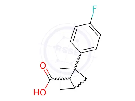 Chemical structure of 1-(4-FLUOROPHENYL)BICYCLO[2.1.1]HEXANE-5-CARBOXYLIC ACID