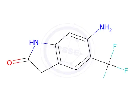 Chemical structure of 6-Amino-5-(trifluoromethyl)indolin-2-one